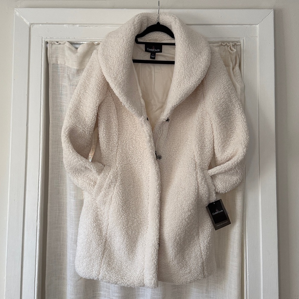 Shawl Coat Cuddl Duds NWT NEVER WORN Off-White